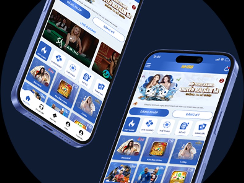 Lucky8 App trên điện thoại di động và mã QR để tải ứng dụng